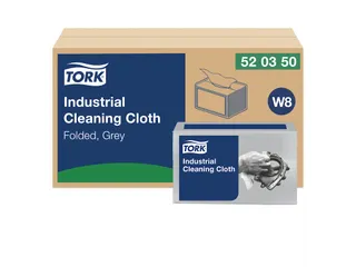 Reinigingsdoek Tork W8 Premium Industrial 1-laags 55 vel grijs 520350 - 1