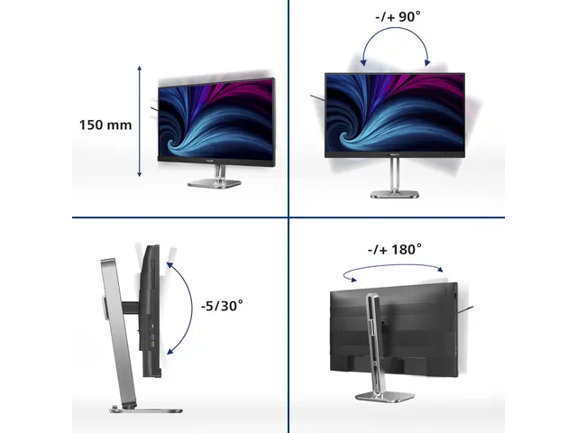Ecran PC 27 inch Philips Business 27B2U4601 LCD avec USB-C