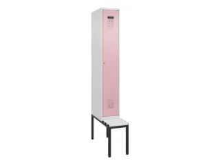 locker met bank,HxBxD 2120x300x815mm,1vak,vak B 300mm,cilinderslot - 2