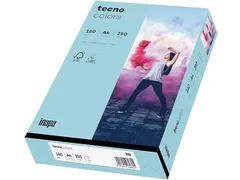 Inapa Tecno colors Gekleurd papier A4 Midden blauw 160 gram 250vel