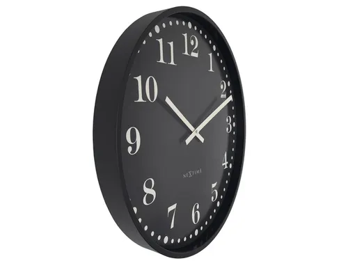 Wandklok NeXtime Dickens Large 50 cm zwart