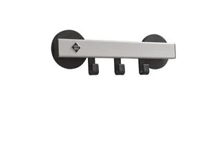 Pro-line Magnetische Wandkapstok 3 haken grijs zwart - 1