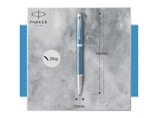 Rollerpen Parker IM Premium Grey Blue CT Fijn Zwarte inkt - 7