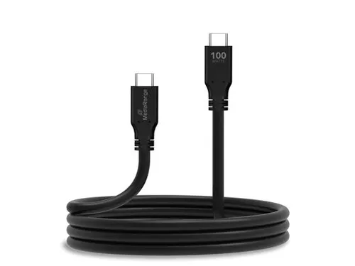 MediaRange USB Type-C Charge and Sync kabel 3 meter Zwart