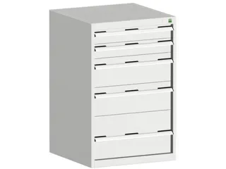 ladekast HxBxD 1000x650x650mm 5laden romp RAL7035 front RAL7035 - 1