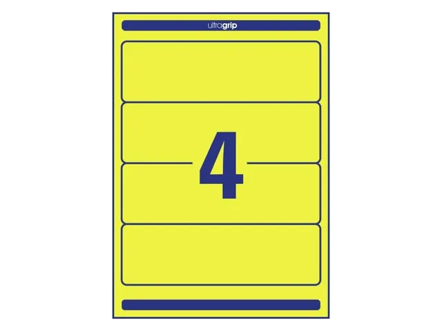Etiquette dorsale Avery Large 61x192mm adhésive jaune L4769-20