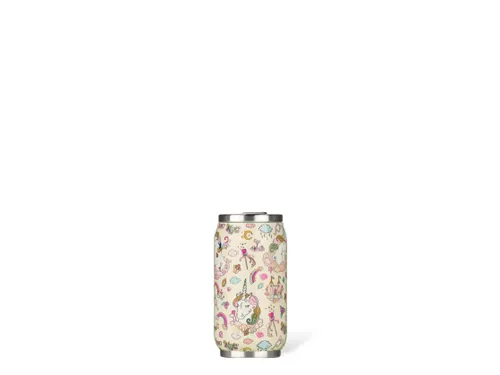 Thermosbeker Les Artistes Paris blik 280ml Unicorn Ivory met Rietje