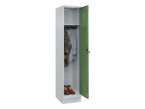 locker,HxBxD 1950x400x500mm,1vak,vak B 400mm,draaigrendel,sokkel
