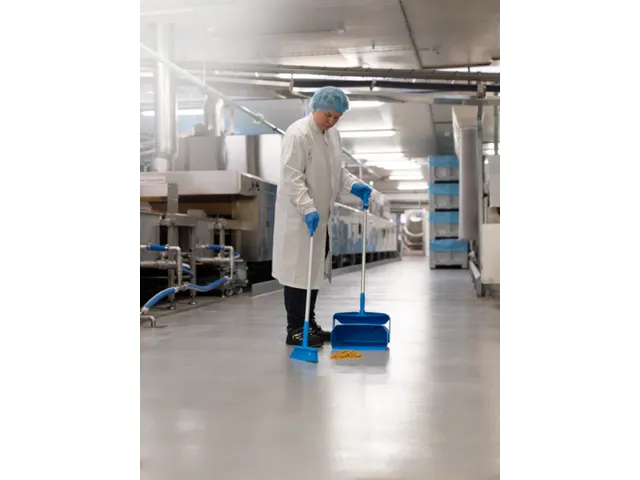 Vikan Hygiene stofblik + veger combinatieset alu steel 840mm Rood