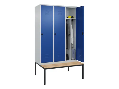 locker voor scheiding van kleding,HxBxD 2120x1200x815mm,3vak