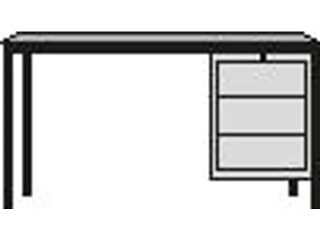 Bureau De Prestige Hxlxp 720X1700X800Mm 3Tiroirs À Droite Ral7035 Fa