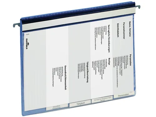 Dossiermap Durable Personeel 2555 A4 Blauw 5 vakken + hangrail