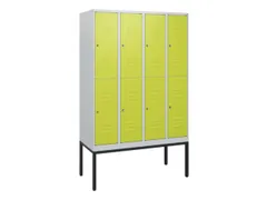 dubbeldekse locker,HxBxD 1950x1200x500mm,4x2vak.,vak B 300mm,cil.-slot