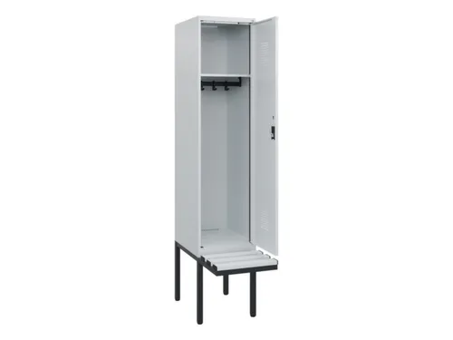 locker met bank,HxBxD 1950x400x815mm,1vak,vak B 400mm,cilinderslot