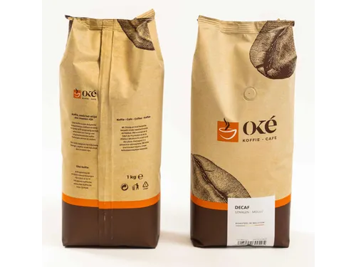 OKE Koffie gemalen koffie Decafiné zak van 1 kg