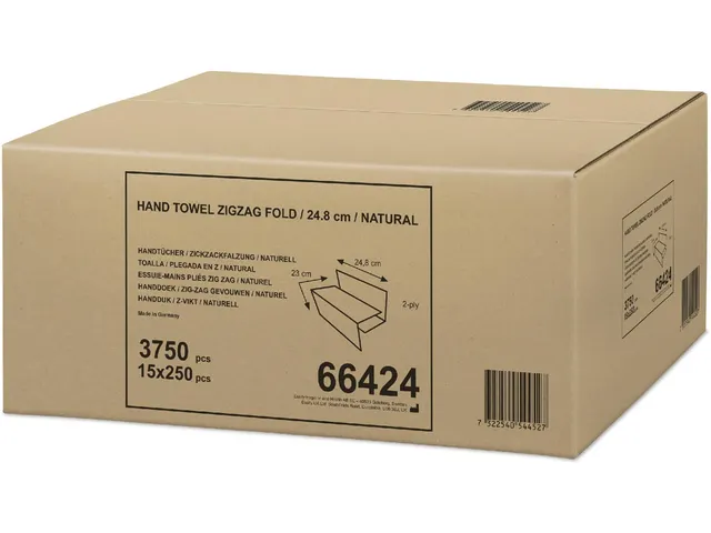 Handdoek ZZ-vouw Natural 3.750 stuks