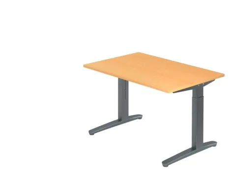 In hoogte verstelbaar bureau,HxBxD 680-850x1200x800mm,blad beuken