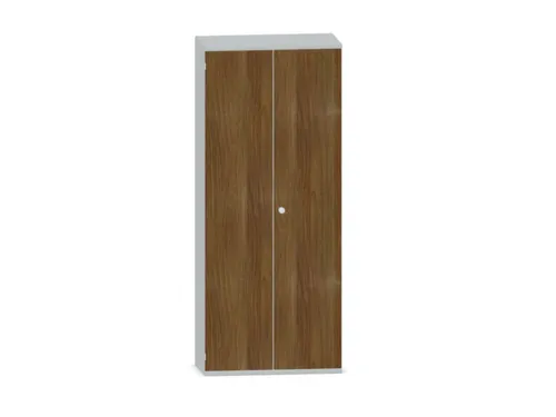 Kantoorkast 1920x800x430mm Decor Romp Lichtgrijs Decor Front Noten
