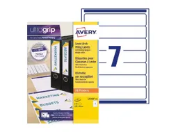 Avery L4760-25 Rugetiket smal 192x38mm zelfklevend wit 175 stuks