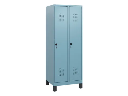 schoollocker,HxBxD 1630x600x500mm,2vak,vak B 300mm,draaigrendel,voeten