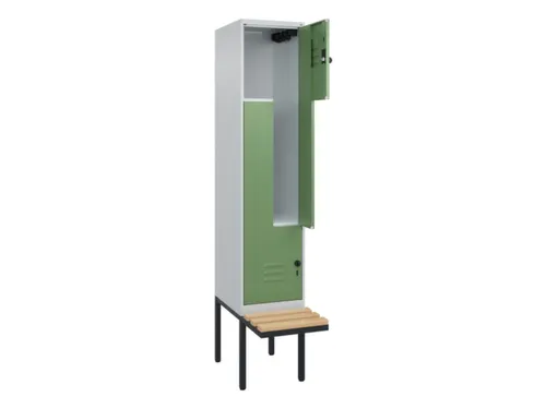 Z-garderobekast,HxBxD 2120x400x815mm,2vak,vak B 400mm,draaigrendel