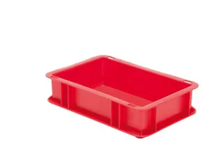 Euronorm-stapelbak 2.7l 75x300x200mm Wanden/bodem Gesloten Rood - 1