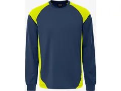 Fristads 7071 GTM T-shirt lange mouw blauw/geel, maat 4XL, per stuk