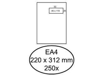 Envelop Hermes 220x312mm Venster Rechts 40x110mm Zelfklevend - 1