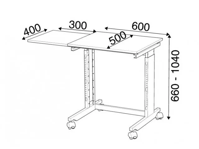 Table de travail multifonctionnelle Twin Click réglable Bois