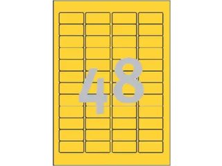 Gekleurde etiketten Avery Zweckform 45.7x21.2mm Geel 960 stuks - 2