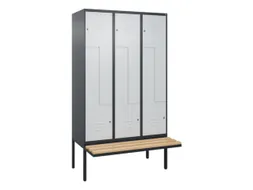 Z-garderobekast,HxBxD 2120x1200x815mm,6vak,vak B 400mm,cil.-slot