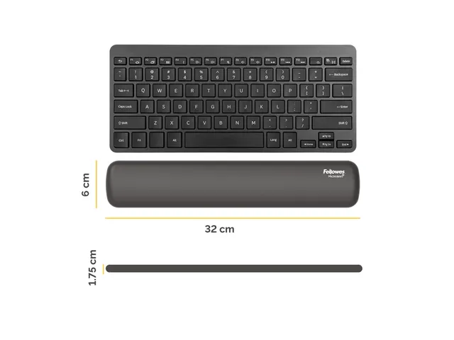 Polssteun Fellowes Breyta compact zwart 6x32cm