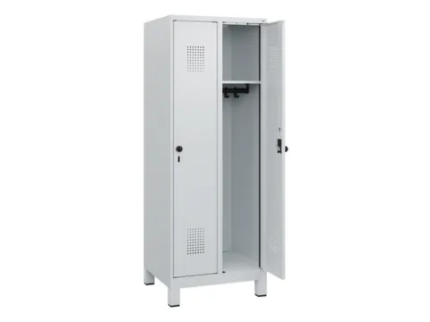 schoollocker,HxBxD 1630x600x500mm,2vak,vak B 300mm,draaigrendel,voeten