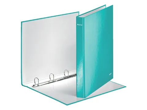 Ringband Leitz Wow 4242 4 rings A4 Ijsblauw