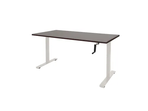 Slinger Bureau Zit-sta Wit Poot 160x80cm Blad Logan Eiken