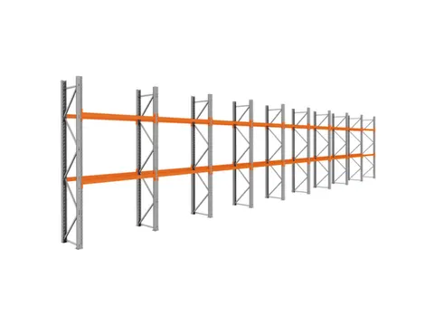 palletstelling,basis+8xaanbouw,HxBxD 3360x17425x750mm,vakl. 3000kg