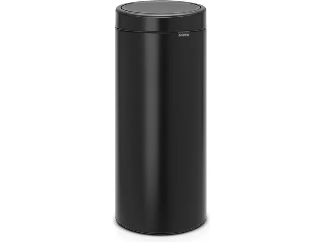 Touch bin New Prullenbak 30 Liter Mat Zwart