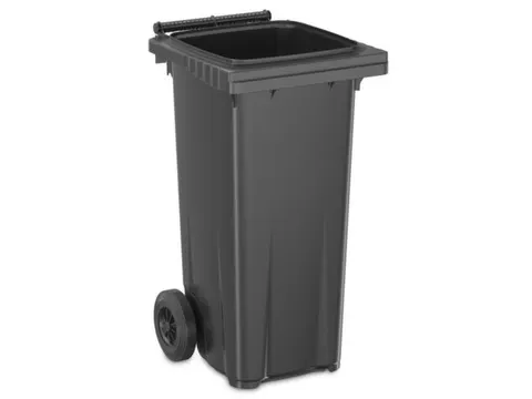 container,zonder deksel,120l,HxBxD 900x480x558mm,romp HDPE zwartgrijs