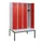locker met bank,HxBxD 1950x1200x815mm,4vak,vak B 300mm,cilinderslot