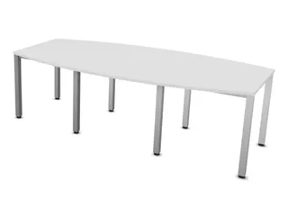 vergadertafel,HxBxD 740x2400x1200mm,vatvormig,Bl-wit - 2