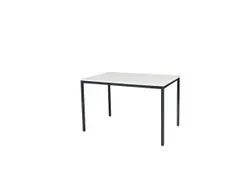 Domino Basic Tafel Vaste Hoogte 1200x800mm Wit 25mm Zwart
