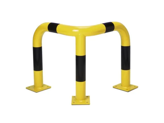 Hoekbeschermbeugels Staalbuis 1200x600mm Ø76mm Binnenshuis Geel/Zwart