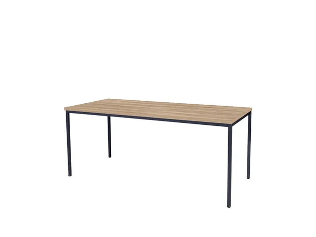 Domino Basic Tafel Vaste Hoogte 180x80 honey castello zwart 4-poots