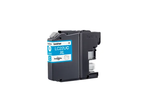 Brother LC22UC, Cyaan, 1 stuk(s), 1200 pagina's, Enkele verpakking