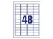 Etiket Avery L4778REV 45.7x21.2mm wit 960stuks