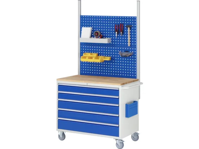 gereedschapswagen 975x1145x650mm beukblad 450kg 5 laden RAL5010