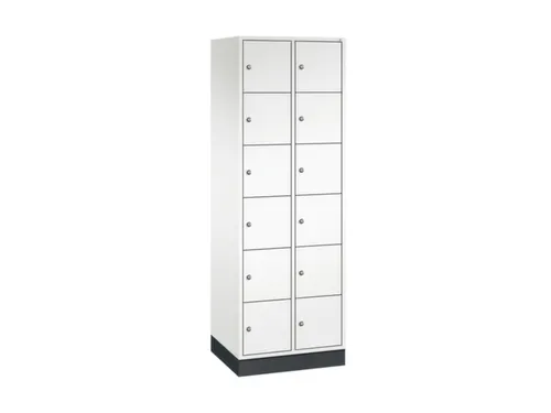 lockerkast,HxBxD 1950x620x500mm,2x6vakken,cil.-slot,sokkel