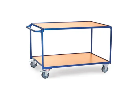 Tafelwagen 2946 300kg 1200x800mm 2 etages hout rubber wielen
