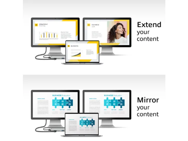 Adapter ACT USB-C 4K multiport voor 2 HDMI monitoren