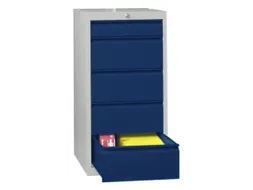 ladekast 1000x500x600mm 5laden cilinderslot RAL7035 front RAL5010